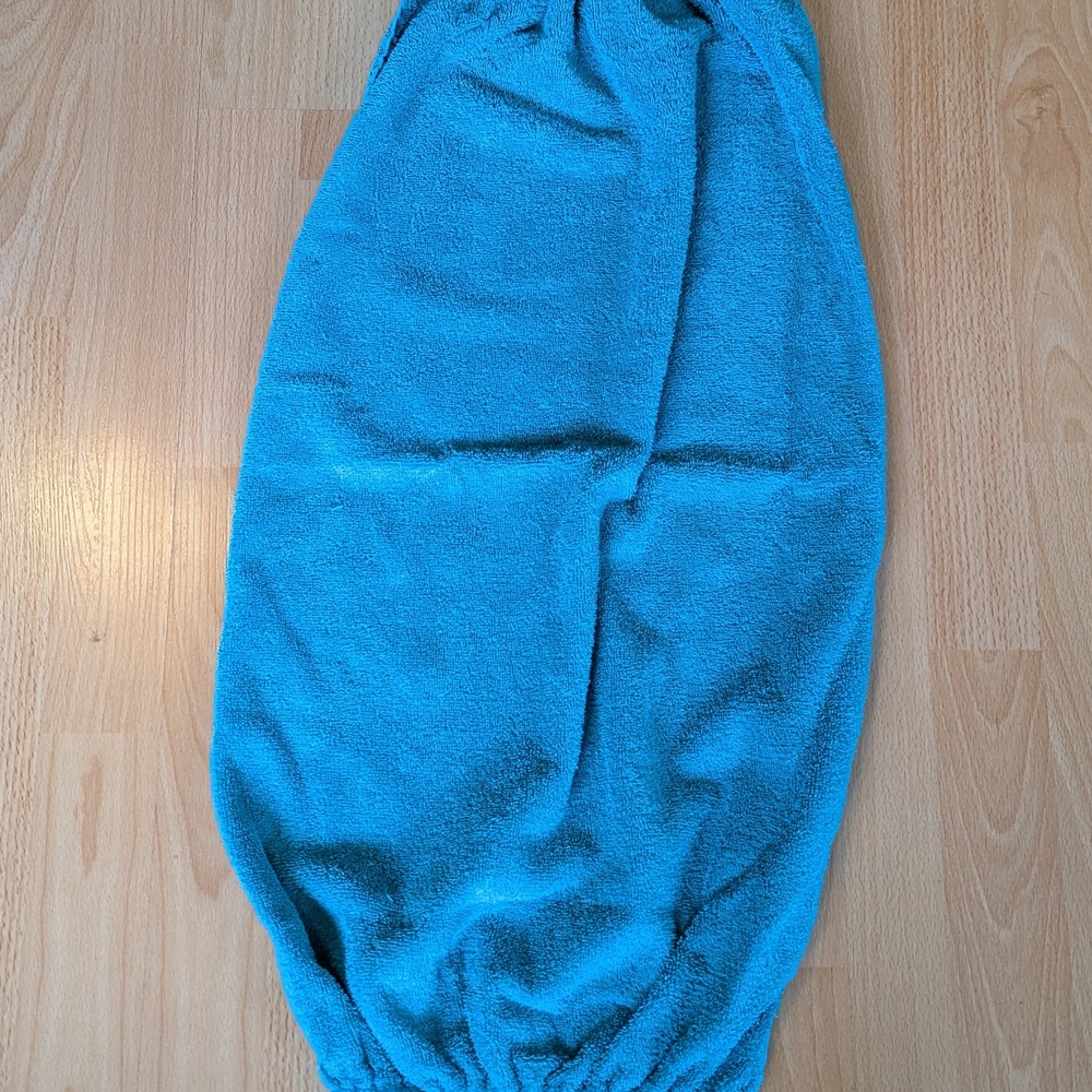 Blue Terry Cloth Hair Towel